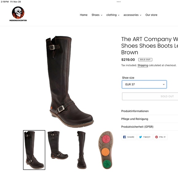 THE ART COMPANY BROWN BERLIN LEATHER BOOTS - Picture 2 of 15